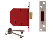 Union 2101 5 Lever Mortice Deadlock Satin Brass Finish 65mm 2.5in Box UNION - Dynamic Drive