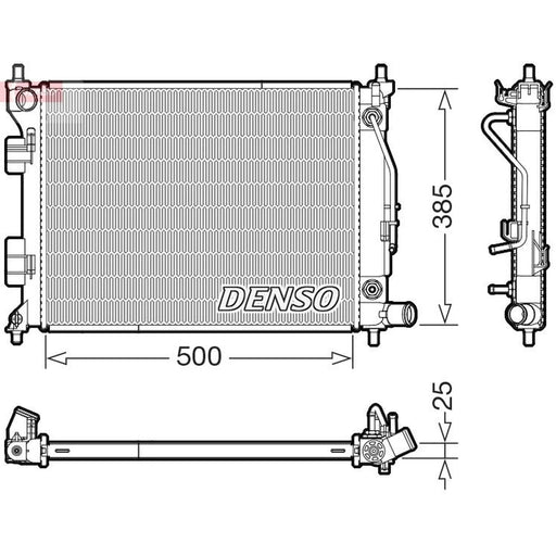 Denso Engine Radiator fits Hyundai I20 Active 2015-2018 1.4