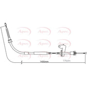 Apec Handbrake Cable Left Rear fits Mini Mini 2001-2008