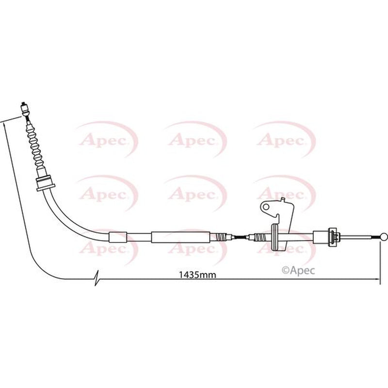 Apec Handbrake Cable Left Rear fits Mini Mini 2001-2008