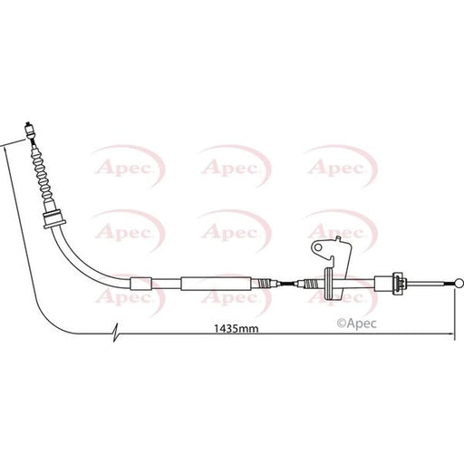 Apec Handbrake Cable Left Rear CAB1299