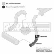 First Line Intercooler Turbo Charge Air Hose fits BMW 5 2002-2010