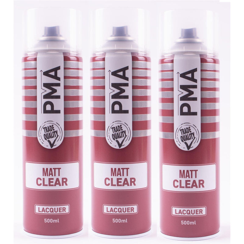 3x Autotek MATT Clear Laquer Spray Acrylic Top Coat 500ml Autotek - Town Tools 