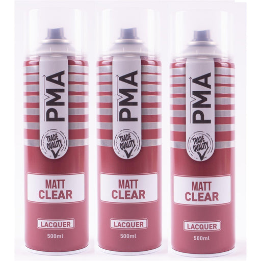 3x Autotek MATT Clear Laquer Spray Acrylic Top Coat 500ml Autotek - Town Tools 