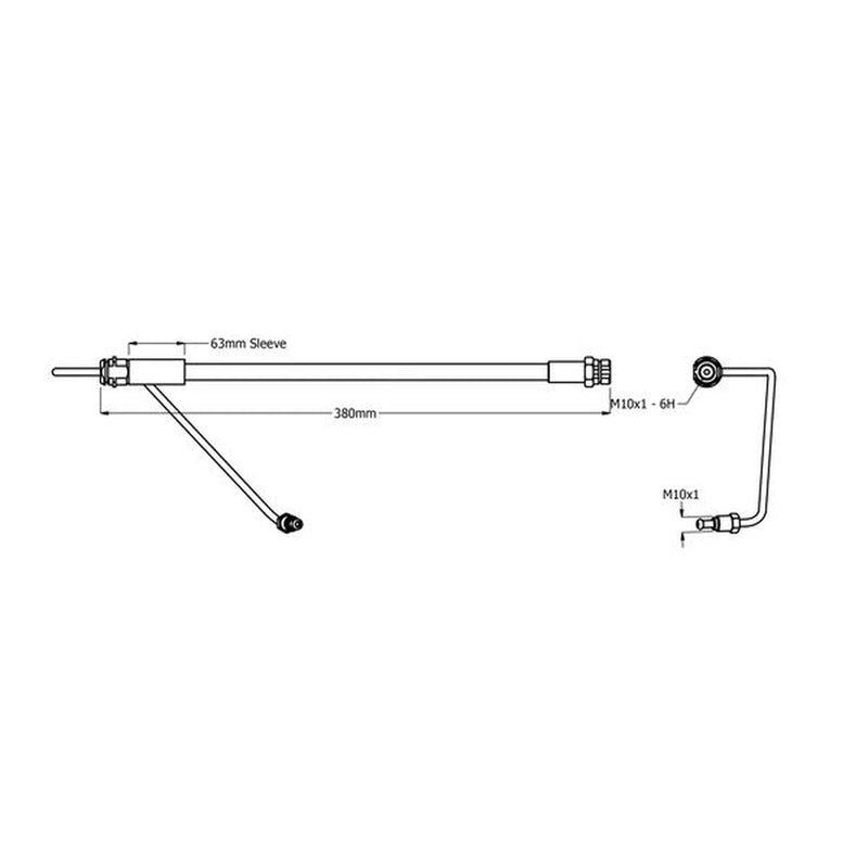 Juratek Brake Hydraulic Hose Line Front Right fits Audi A6 Allroad C8 2018-2021
