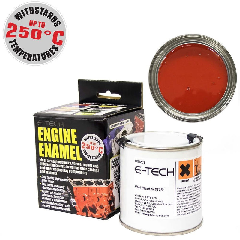 E-Tech RED Engine Enamel Paint 250ml Heat Resistant High Temp E-Tech - Dynamic Drive