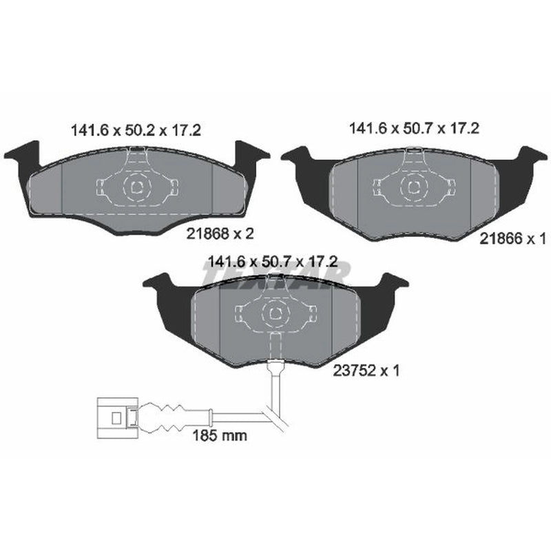 Textar Front Brake Pad Set 2186801