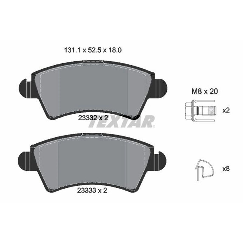 Textar Front Brake Pad Set 2333201