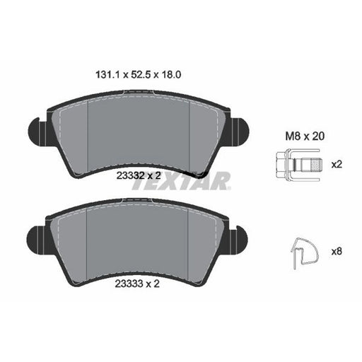 Textar Front Brake Pad Set 2333201