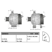 Denso Car Alternator 12V DAN655
