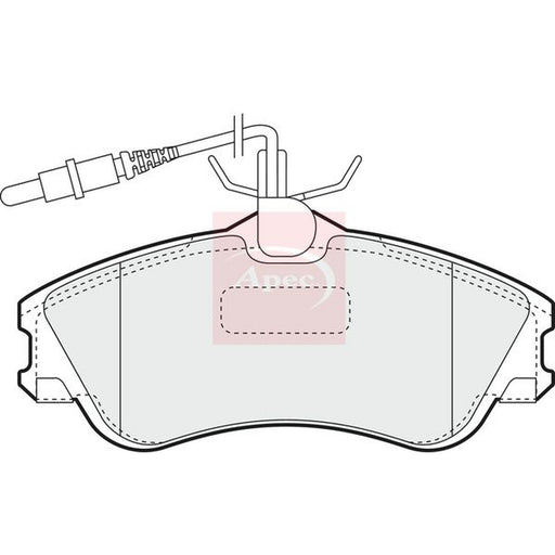 Apec Front Brake Pad Set fits Citroën Berlingo First 1996-2011 1.4 1.6 1.8 1.9