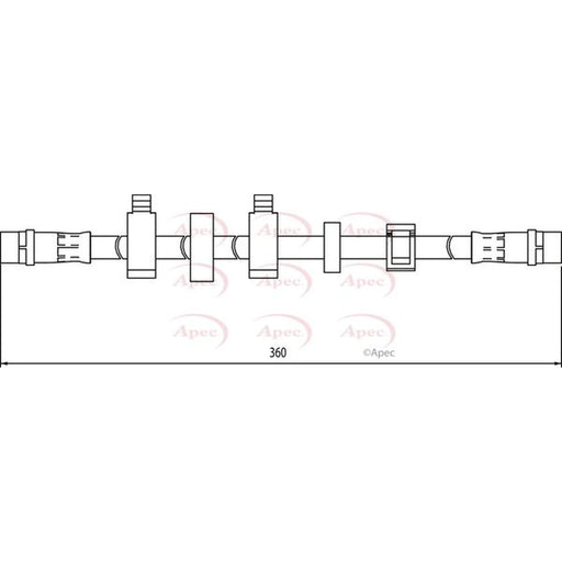 Apec Brake Hydraulic Hose Line Front Left HOS4099