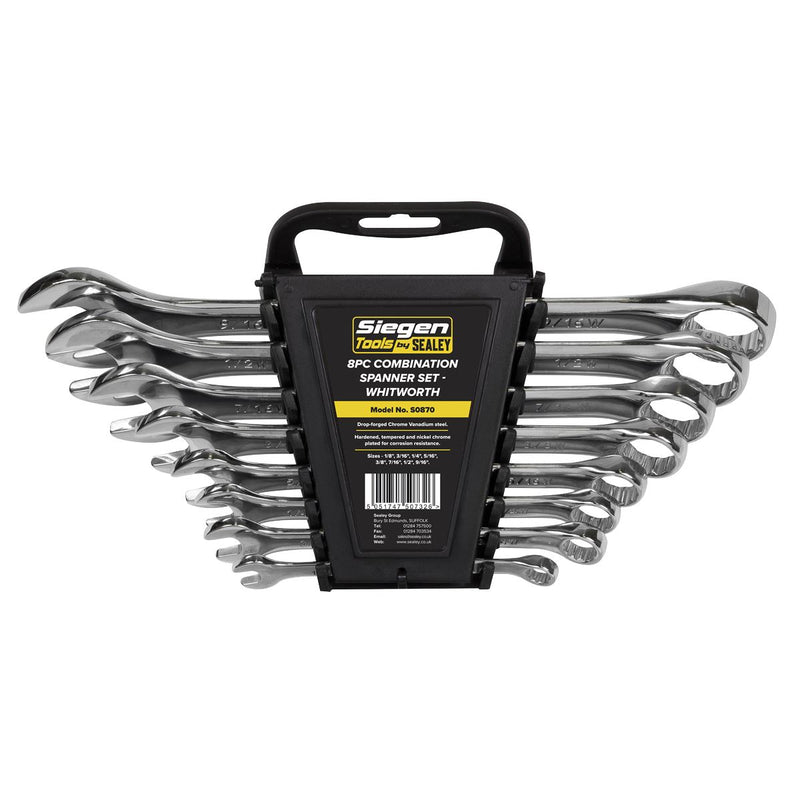 Seigen by Sealey Combination Spanner Set 8pc Whitworth S0870 Sealey  - Dynamic Drive