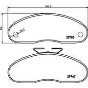 Mintex Front Brake Pad Set fits Nissan Trade 1996-2000