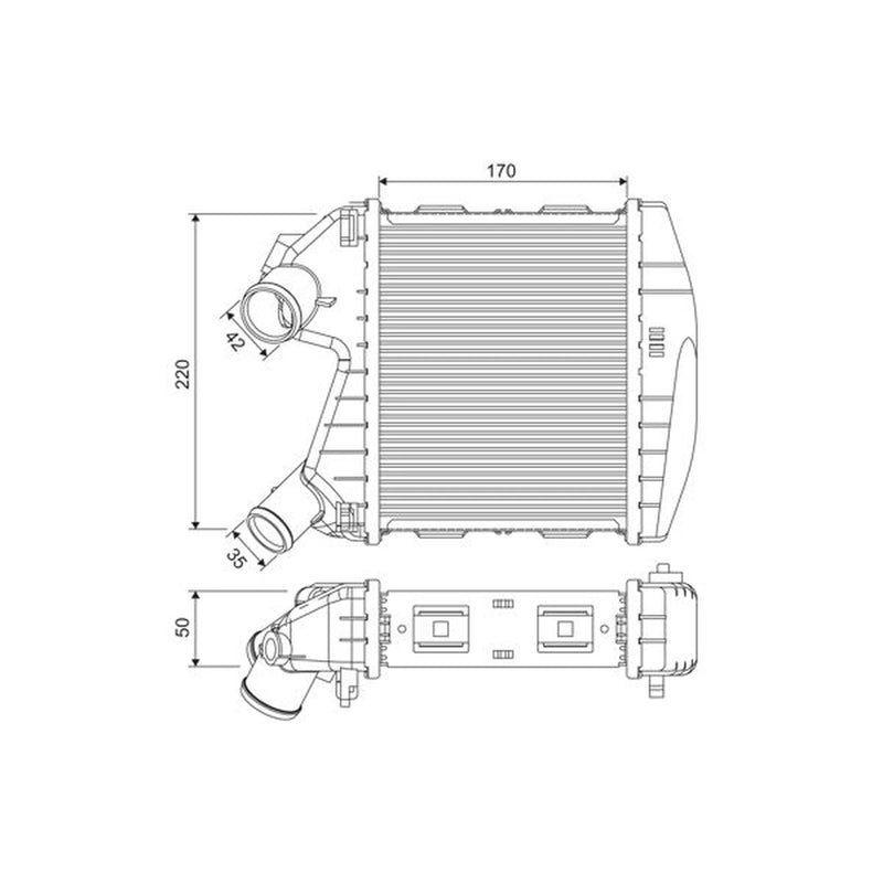 Valeo Intercooler (Charge Air Cooler) 818730