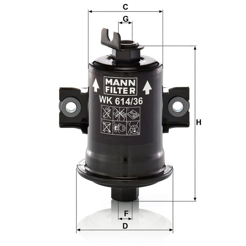 MANN-FILTER Full Service Kit with Air, Oil, Fuel & Cabin Fil fits Toyota Corolla