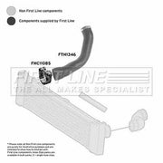 First Line Intercooler Turbo Charge Air Hose fits Mercedes-Benz Viano 2003 on