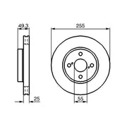 Bosch Front Brake Vented Discs & Pads fits Toyota Corolla 2001-2008 1.4 1.6