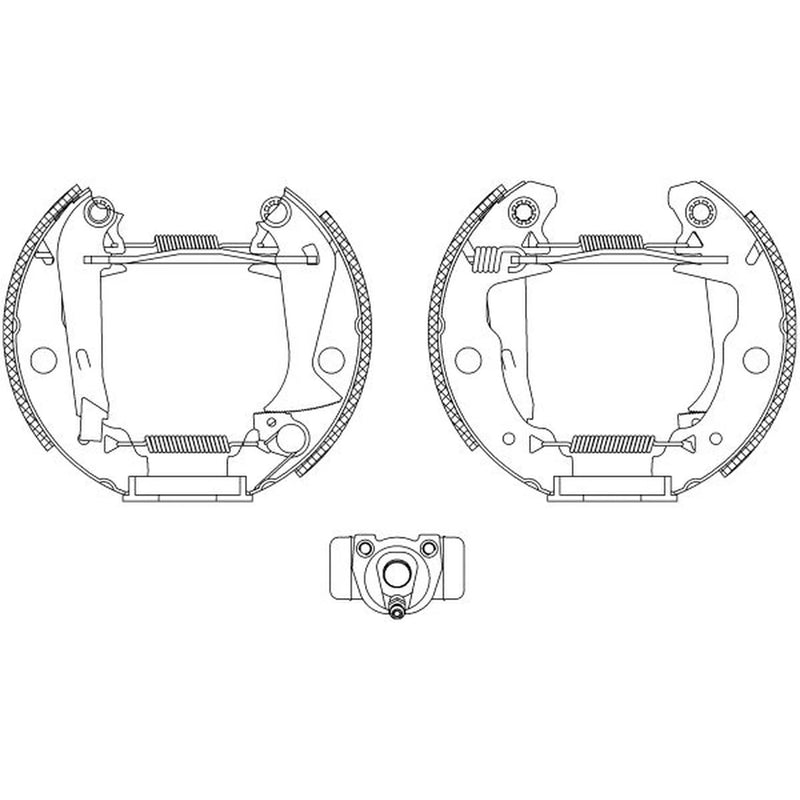 Mintex Brake Shoe Set Axle Kit fits Renault 4 1978-1993 1.0 1.1