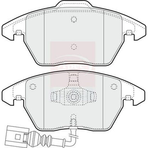 Apec Front Brake Pad Set fits Audi A1 2010-2018 1.4 1.6 1.8 2.0