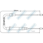 Apec Handbrake Cable Right Rear BBC3332