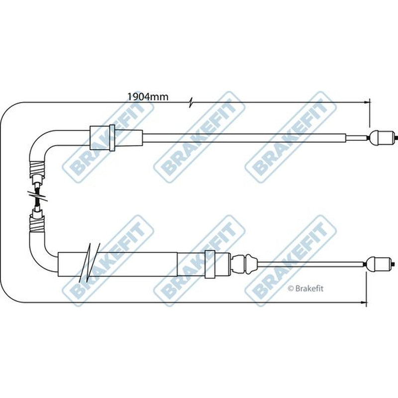 Apec Handbrake Cable Left Rear fits Peugeot 207 2006-2013 1.6