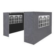 Dellonda Side Walls/Doors/Windows for Gazebo/Marquee Fits 2 x 2m Models - Grey Dellonda - Dynamic Drive