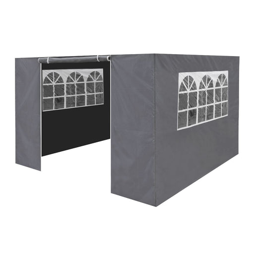 Dellonda Side Walls/Doors/Windows for Gazebo/Marquee Fits 2 x 2m Models - Grey Dellonda - Dynamic Drive