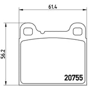 Brembo 4 x Rear Brake Pad Set fits Volvo 240 1974-1993 2.0 2.1 2.3 2.4 2.7 2.8