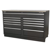 Sealey Modular Floor Cabinet 11 Drawer 1550mm Heavy-Duty APMS04 Sealey - Dynamic Drive