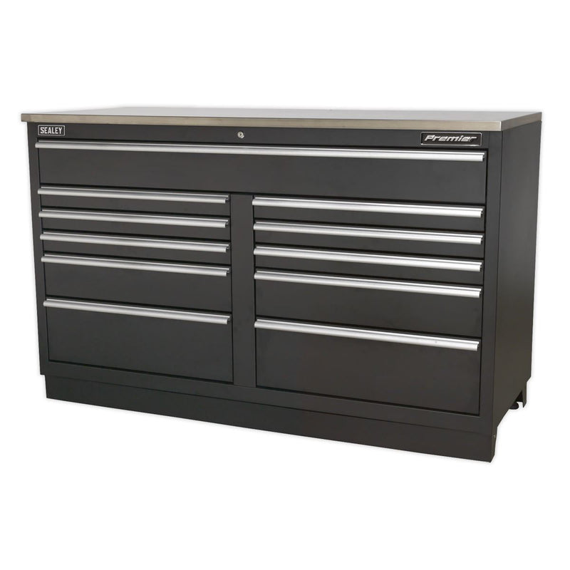 Sealey Modular Floor Cabinet 11 Drawer 1550mm Heavy-Duty APMS04 Sealey - Dynamic Drive