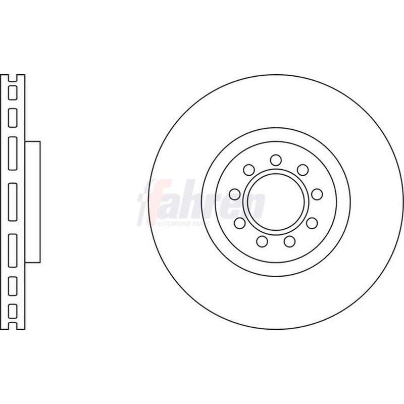 Fahren 2 x Vented Front Brake Discs FBD6515-x2