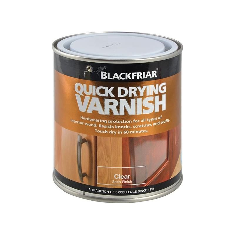 Blackfriar Quick Drying Duratough Interior Varnish Clear Satin 250ml Blackfriar - NN4 Online