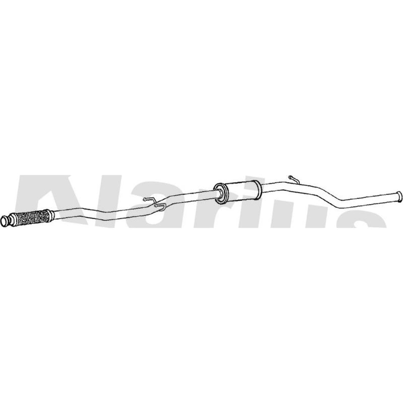 Klarius Box With Centre Pipe Centre fits Peugeot 206 2003-2008 1.4