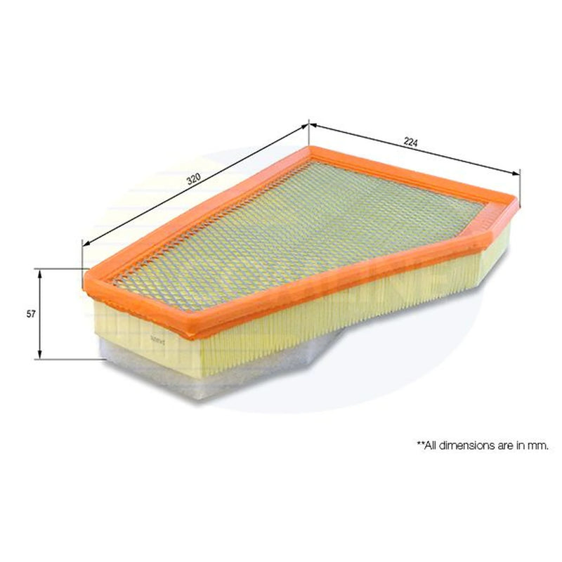 Comline Engine Air Filter fits Chrysler Pt Cruiser 2002-2010 2.2