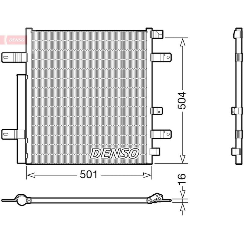 Denso Air Conditioning Condenser fits Mercedes-Benz Atego 1998-2004