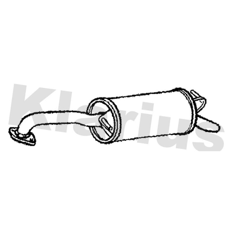 Klarius Box With Tail Pipe Rear fits Toyota Yaris/Vitz 2010-2020 1.0