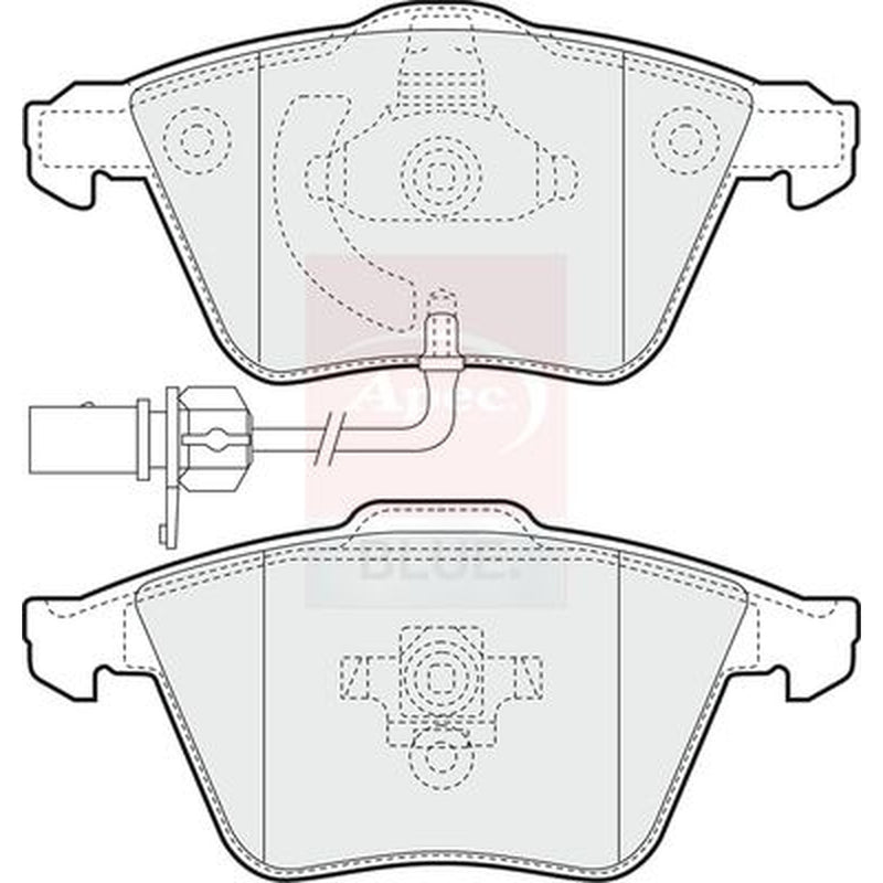 Apec Front Brake Pad Set fits Audi A4 B6 2003-2005