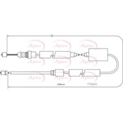 Apec Handbrake Cable Left Rear fits Renault Grand Scénic II 2004-2009