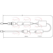 Apec Handbrake Cable Right Rear CAB1370