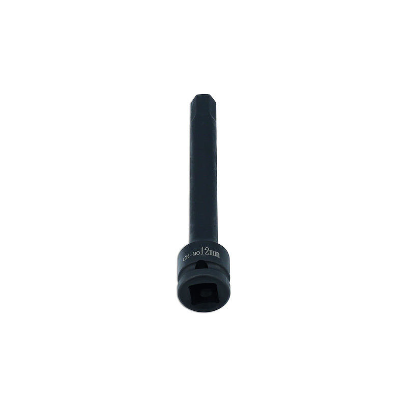 Laser Extra Long Impact Hex Bit 1/2"D 12mm 8586 Laser - Dynamic Drive