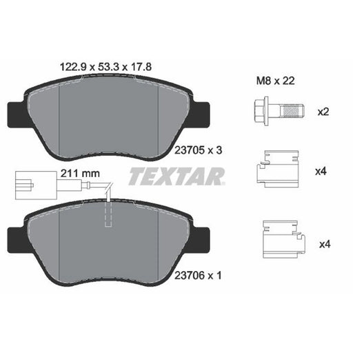 Textar Front Brake Pad Set 2370502