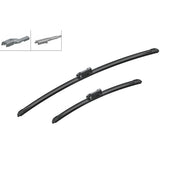 Bosch Aerotwin Wiper Blade Set 600mm + 380mm — A293S fits Baic BJ30 2024 on 1.5