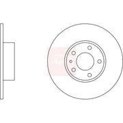 Apec Rear Brake Solid Discs & Pads fits Alfa Romeo 147 2001-2010 1.6 1.9 2.0
