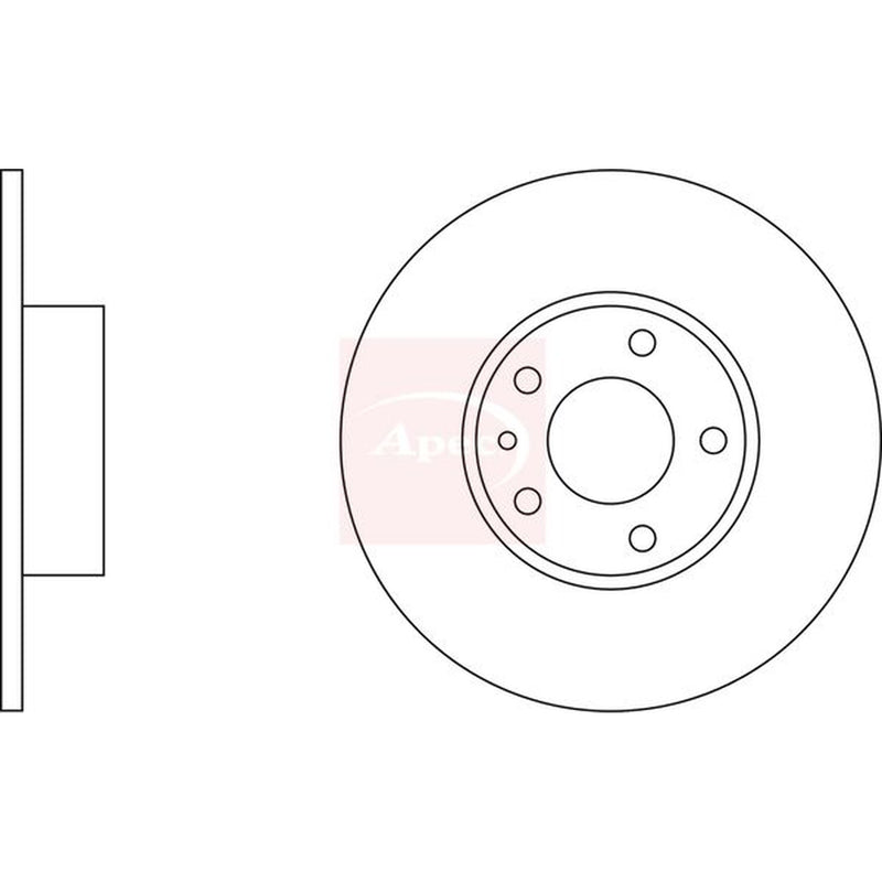 Apec Rear Brake Solid Discs & Pads fits Alfa Romeo 164 1987-1998 2.0 3.0