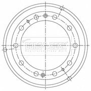 Borg & Beck Brake Drum Assembly Rear BBR32546