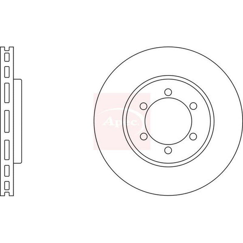 Apec Front Brake Vented Discs & Pads fits Ssangyong Rexton II 2002 on 3.2
