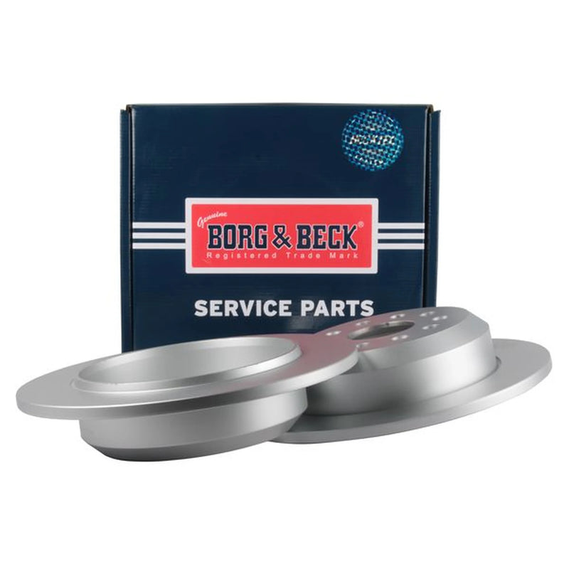 Borg & Beck 2 x Solid Rear Brake Discs BBD5677