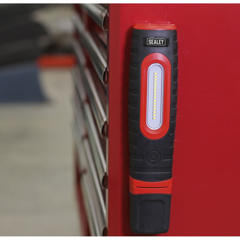 Sealey Rechargeable 360 Inspection Light 16 SMD & 3W SMD LED Black 2 x Lithium-i Sealey - Dynamic Drive