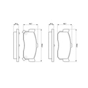 Bosch Front & Rear Pads fits Nissan Maxima / Maxima Qx V 2000-2003 2.0 3.0